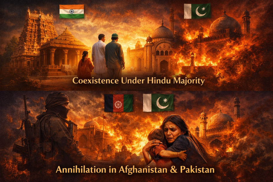 Yogi Adityanath, Adityanath Asymmetry, Extinction Gradient, Partition Experiment, Hindu Majority, Afghanistan, Pakistan, Demographic Shift, Minority Safety, South Asia, Religious Demography, Civilizational Contrast, Political Islam, HinduinfoPedia