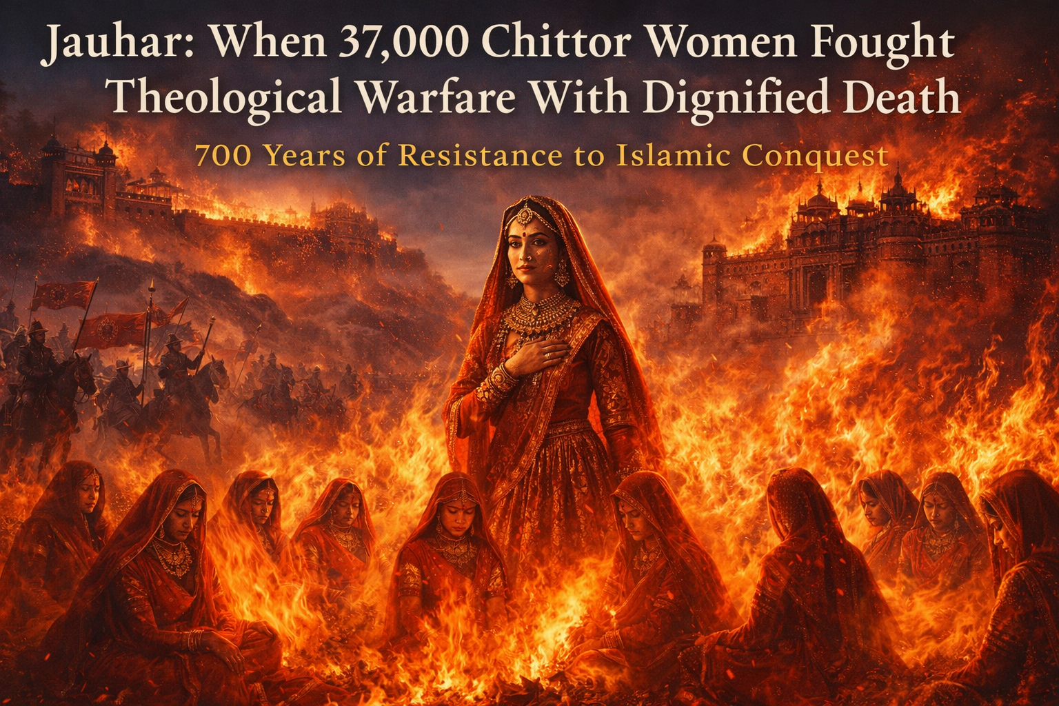 Jauhar, Chittor Fort, Rajput History, Theological Warfare, Islamic Conquest, Hindu Resistance, Medieval India, Siege of Chittor, Rajput Women, Civilizational Conflict, Rajasthan History, Honor Death Tradition