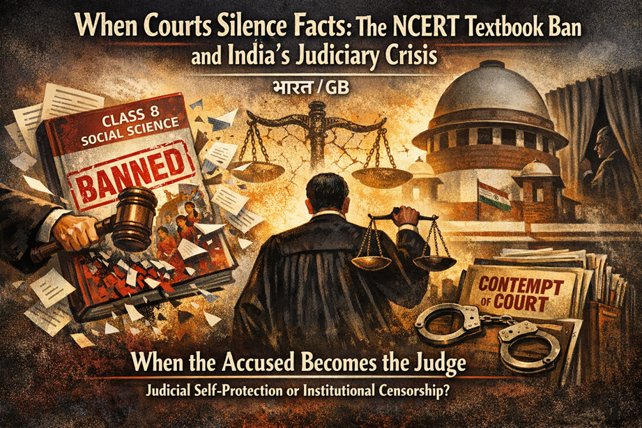 Supreme Court of India, NCERT textbook ban, judicial crisis, contempt of court, Indian judiciary, censorship debate, court pendency, judicial accountability, constitutional crisis, education controversy, institutional self-protection, democracy and law, Judicial Boundary of Truth