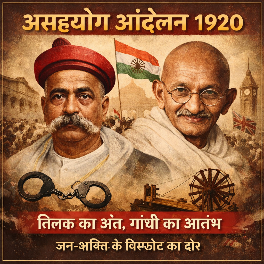 Gandhi, Non-Cooperation Movement, Charkha, Indian Freedom Struggle, Bal Gangadhar Tilak, Mass Movement, Swadeshi, Colonial India, Indian National Congress, Civil Resistance