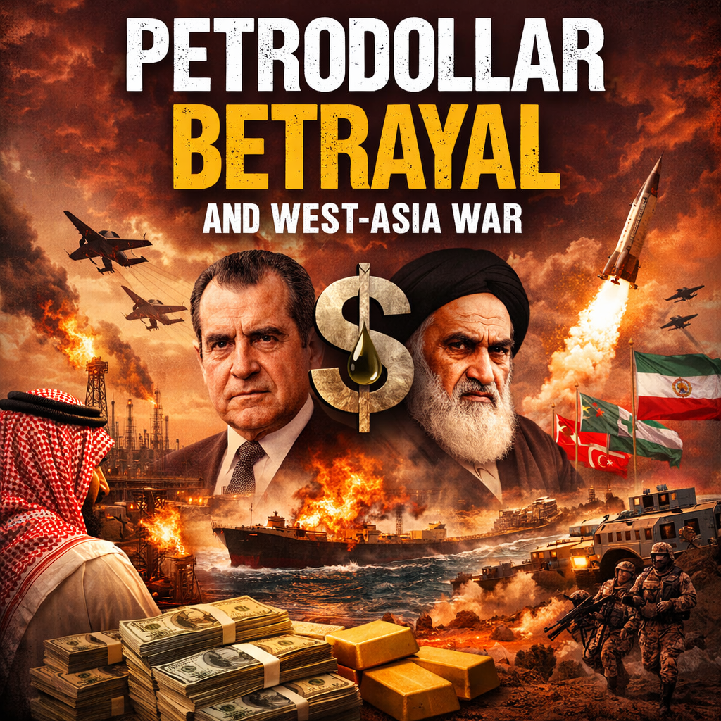 petrodollar system, west asia conflict, oil economy, geopolitics, global finance, dollar dominance, iran saudi rivalry, strait of hormuz, energy crisis, gulf economies, economic warfare, oil trade