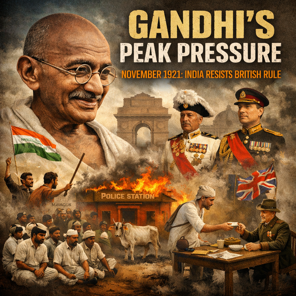 Gandhi, Non Cooperation Movement, Indian Freedom Struggle, British India, civil resistance, colonial administration, hartal, Indian history, protest, mass movement