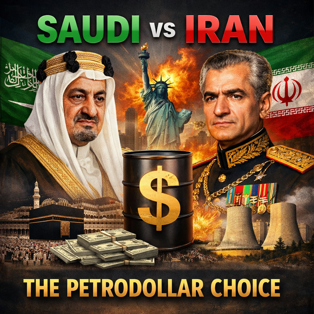 Saudi Arabia, Iran, petrodollar system, oil politics, global economy, US foreign policy, Gulf monarchies, energy geopolitics, dollar dominance, West Asia conflict, OPEC, financial system