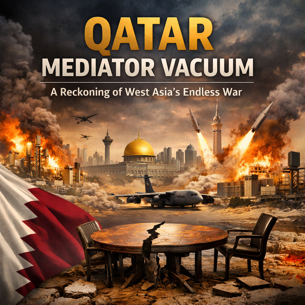 Qatar, Iran, Israel, West Asia conflict, geopolitics, LNG crisis, energy disruption, mediation collapse, diplomacy failure, South Pars gas field, Ras Laffan, Strait of Hormuz, US military base, global energy crisis