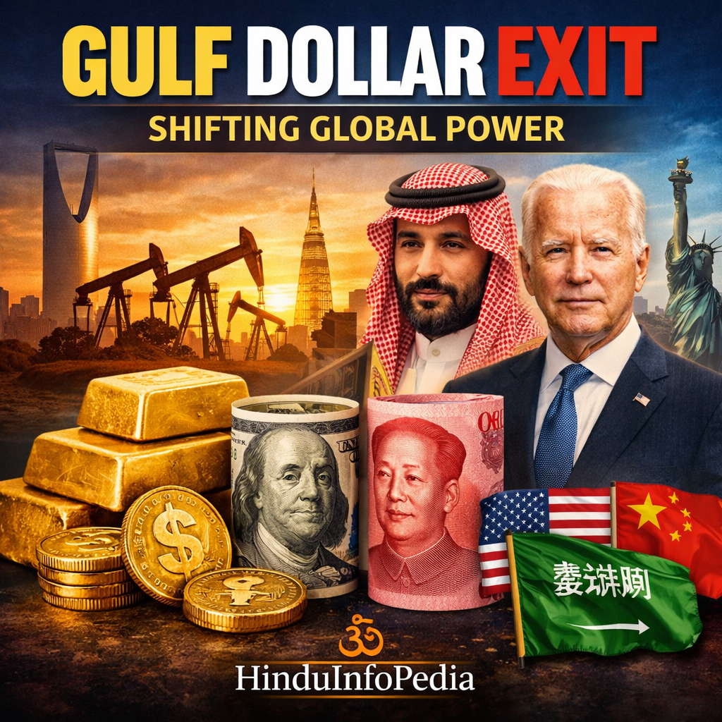 Gulf dollar exit, petrodollar, Saudi Arabia, United States, China, global economy, gold reserves, oil trade, geopolitics, currency shift