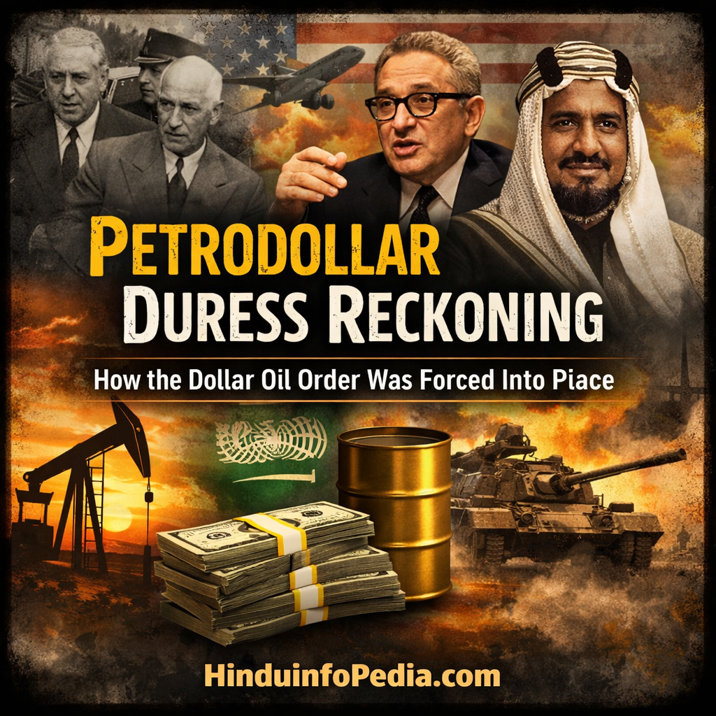 Petrodollar, Henry Kissinger, King Faisal, Mohammed Mossadegh, Saudi Arabia, United States, Oil Crisis, Dollar Hegemony, Oil Politics, West Asia, Iran Coup, Geopolitics, Global Finance, Military Power, Energy War, HinduinfoPedia
